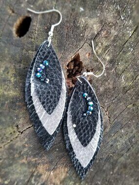 Earrings: Leather Fringed